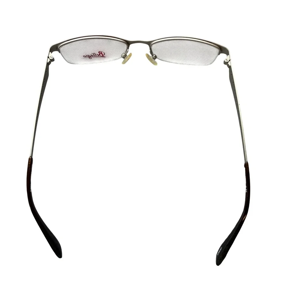 Bellagio Eyeglass Frames Womens 49-17-135 Burgundy Silver B567 Semi-Rimless